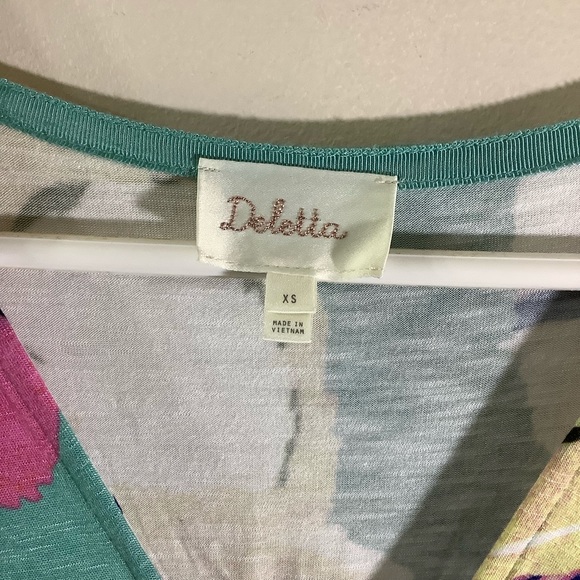 Anthropologie 🌵 Deletta Twist Front Floral Top - Picture 5 of 5